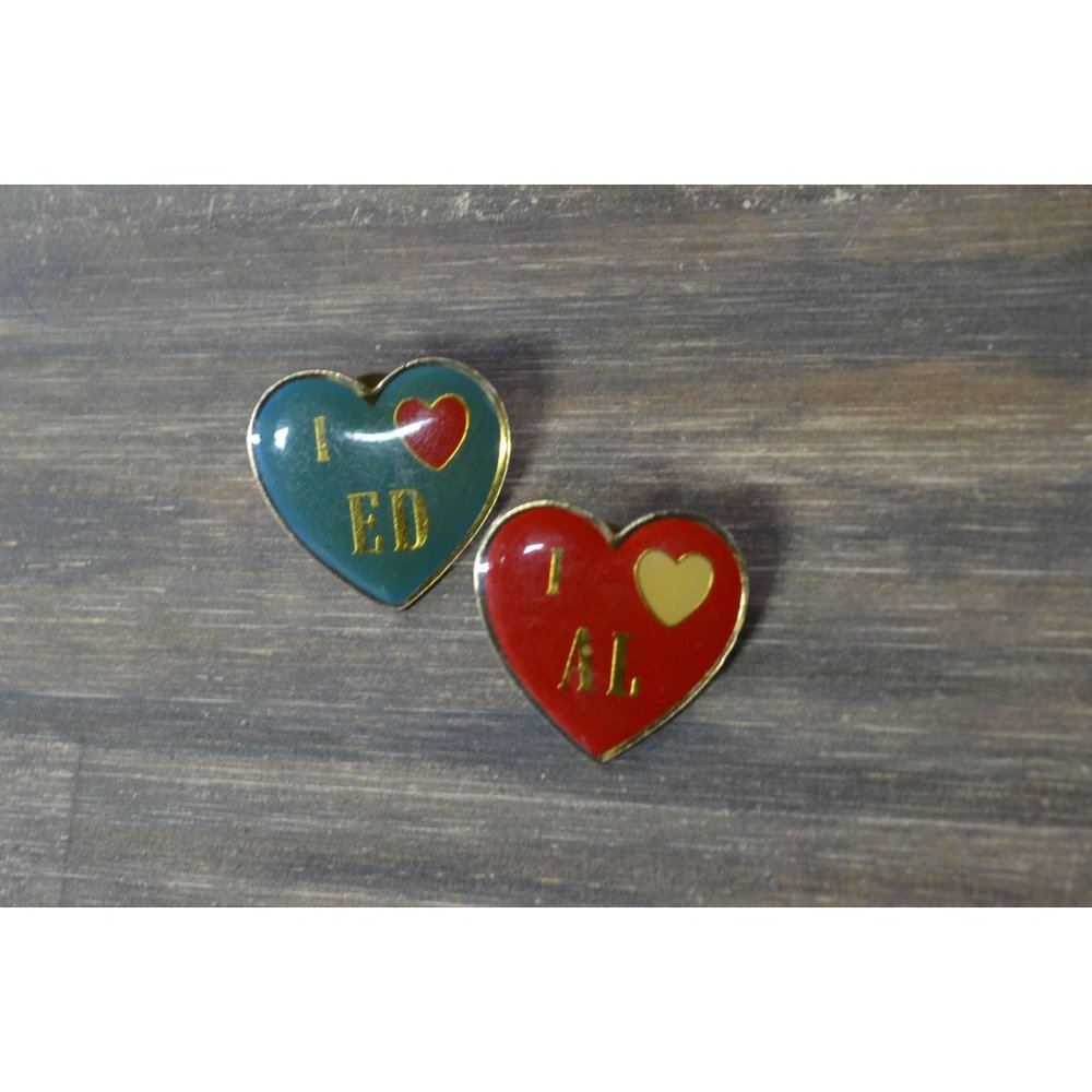 Love ED AL Pin Lot Swib Taiwan Heart Pair
